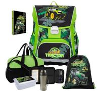 Generisch Traktor - Bulldog - Oxy Bag PREMIUM Schulranzen-Set 7tlg. mit Sporttasche Brotdose Trinkflasche Heftbox A5