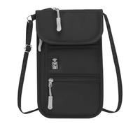 Generisch Travel Passport Holder, Travel Passport Wallet, Anti-Theft Document Bag, Card Carrier, Ideal for Hiking Running Vacation Business Trips Gym Camping Commute, Black Color, 1 Piece