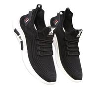 Generisch Trekkingschuhe Herren wasserdicht Sneaker Sommer Herren Rutschfester Turnschuhe Langlebig Stoffschuhe Schnürung Slip In Schlupfschuhe Laufschuhe Bequeme Sportschuhe Stoffschuhe Schwarz 41