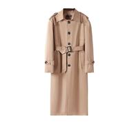 Generisch Trenchcoat Jacke Für Herren, Einreihiger Wickelmantel Mit Gürtel Und Revers, Windbreaker Jacke, Klassisch, Fürs Büro, Lässig, Business, Modisch, Lockere Passform, Übermantel, Übergr