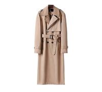 Generisch Trenchcoat Jacke Für Herren, Zweireihiger Wickelmantel Mit Gürtel Und Revers, Windbreaker Jacke, Klassisch, Fürs Büro, Business, Casual, Modisch, Übergröße, Comfort Fit, Übermantel