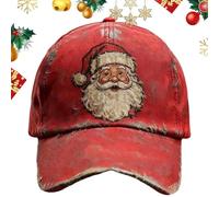 Generisch Trucker Hat Twill 60cm, Christmas Hat | Santa Cap Printed Baseball Cap, Adjustable Vintage Festive Headwear For Daily Travel, Commuting, Camping, Hiking, Sports, Holiday, Birthday