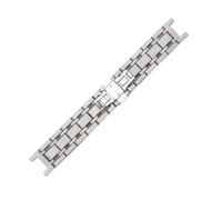 Generisch Uhrenarmband aus Edelstahl 316L, kompatibel mit Guess GC, 20 mm 22 Armband konkaven Enden und massiven Gliedern - Silber/Schwarz