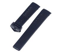 Generisch Uhrenarmband kompatibel mit TAG HEUER GRAND CARRERA AQUARACER, weiches Silikonarmband, Herren-Uhrenarmband, Gummi-Uhrenarmbandkette, 22 mm, 24(Black-black,22mm)