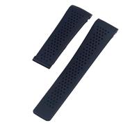 Generisch Uhrenarmband kompatibel mit TAG HEUER GRAND CARRERA AQUARACER, weiches Silikonarmband, Herren-Uhrenarmband, Gummi-Uhrenarmbandkette, 22 mm, 24(Black-no buckle,22mm)
