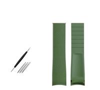 Generisch Uhrenarmband passend for Longines Concas Original Gummi Silikon Tauchen L3.742/644 Sport Herrenuhr Armband 21mm(Green No buckle)