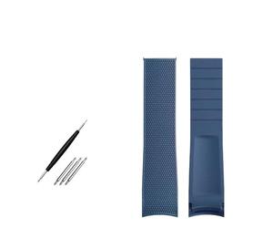 Generisch Uhrenarmband passend for Longines Concas Original Gummi Silikon Tauchen L3.742/644 Sport Herrenuhr Armband 21mm(Blue No buckle)