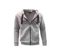 Generisch Uncle Sam Herren Sweatjacke mit Kapuze und Kordel zum Binden, Jacke für Sport und Freizeit (DE/NL/SE/PL, Alphanumerisch, L, Regular, Regular, Grau)