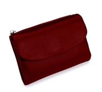 Generisch Unisex Pebble Real Leather RFID Wallet, Unisex Pebble Leather Wallet, Zipper Wallets for Men, Short GenuineLeathers Purse for Coins and Cards, Small Compact Bifold Pocket Purse (One-20)