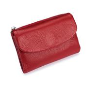 Generisch Unisex Pebble Real Leather RFID Wallet, Unisex Pebble Leather Wallet, Zipper Wallets for Men, Short GenuineLeathers Purse for Coins and Cards, Small Compact Bifold Pocket Purse (One-15)