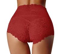 Generisch Unterhosen Mit Spitze Damen High Waist Slip Thongs Durchsichtige Stretch String Tanga Atmungsaktive Bequem Pantys Für Damen Hohe Taille Höschen Reizwäsche Weich Panties