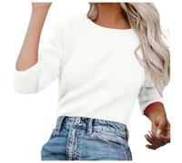 Generisch Warehouse Deal Black Friday Angebote 2024 Damen Pullover Damen Winter Fleece Flauschig Pulli Fleecepullover Lang Weich Langarmshirt Warm Sweatshirt Fleecepulli Plüsch Tops Oberteile