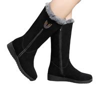 Generisch Warme isolierte Stiefel Damen,Schneestiefel für kaltes Wetter,Warme, Bequeme, isolierte mittelhohe Stiefeletten | Trendige, rutschfeste, leichte, Wasserabweisende Winterstiefel