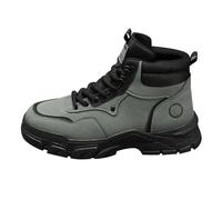 Generisch Wasserdicht,Winterschuhe Herren High Top,SchnüRsen Stiefeletten,Sicherheitsstiefel Herren Leicht Arbeitsschuhe Rutschfest Trekking Wanderschuhe,Outdoor Schlupfstiefel,Kurzschaft Stiefel