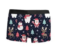 Generisch Weihnachten Boxershorts Herren Lustig Druck Weihnachts Unterhosen Christmas Motiv Boxershorts Männer Unterwäsche Mode Trend Unterhose Winter Retroshorts Geschenke Weihnachtsmann Kostüm
