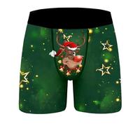 Generisch Weihnachten Boxershorts Herren Lustig Weihnachts Unterhosen Christmas Boxer Shorts Weihnachtsmotiv Unterhose Bequem Weich Boxershort Winter Weihnachten Geschenke für Männer