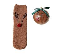 Generisch Weihnachtssocken Herren 43-46 Kinder Flauschige Socken Unisex Anti-Rutsch Kuschelige Sneakersocken für Frauen Flauschige Witzige Socken Weihnachtsgeschenke f眉r Frauen Geschenke