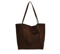 Generisch Werkzeug Taschen Set Bag Women Shoulder Bag College Leather Handbag Work Bag Purse Umhängetaschen Rot (Coffee, One Size)
