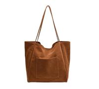 Generisch Werkzeug Taschen Set Bag Women Shoulder Bag College Leather Handbag Work Bag Purse Umhängetaschen Rot (Brown, One Size)