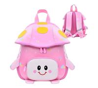 Generisch Whimsical Mushroom Shaped Waterproof Mini Backpack Schoolbag | Little Boy Backpack for Girls Daycare Preschool Zoo Activities Snacks Toys Park Garden Camping Picnic Walking