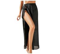 Generisch Wickelrock Strand, Pareo Damen Strand Kurze Luftig Leicht Wickelrock Strandtuch Leopardenmuster Chiffon Sommer Wrap Bikini Hüfte Pareos Wickeltuch Cover Up Beach Strandrock