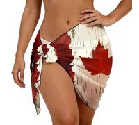 Generisch Wickelrock Strand, Pareo Damen Strand Leicht Sommer Kurze Pareos Wickelrock Chiffon Leopardenmuster Luftig Cover Up Wrap Strandtuch Wickeltuch Bikini Hüfte Beach Strandrock