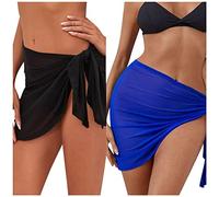 Generisch Wickeltuch Strand Damen, Pareo Tuch Damen Kurze Luftig Leicht Strandtuch Pareos Chiffon Leopardenmuster Sommer Bikini Hüfte Wrap Wickelrock Strandrock Cover Up Beach Wickeltuch