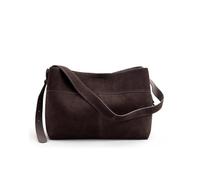 Generisch Winter Matte Suede Damen Tote Bag Coffee Retro Warm Color Female Shoulder Large Penging Travel Handbag(Coffee,About 39cm-14cm-28cm)