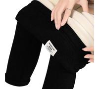 Generisch Winter Schwangerschaftsleggings | Gefütterte Wärmende Umstandshose | Hoch Ganzbauch Bund & Verstellbar | Für Alle Schwangerschaftsmonate & Wochenbett(Black,M)