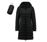Generisch Winterjacke Damen Wintermantel Damen Lang Daunenjacke Puffer Jacke Winter Warm Steppmantel Daunenmantel Wasserdicht Windschutz wintermantel Schwarz Warme Steppjacke Winterjacken Schwarze