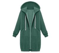 Generisch Winterjacke Damen Wollmantel Damen Elegante Mäntel Strapazierfähig Steppmantel Parka Für Casualen Anlass Wintermantel Mit Taschen Robuste Und Warme Teddymantel Hellgrün XL