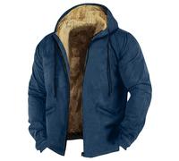 Generisch Winterjacke Herren Steppjacke Herren Teddyfleece Funktionsjacke Parker Übergangsjacke Herrenmantel Anorak Übergrößen Herrenjacke Militär Parka Warme Kleidung 2#Marine 7XL