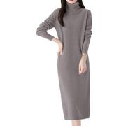 Generisch Winterkleid Damen, Elegantes Kleid Damen, Strickkleid Winter Minikleid Pulloverkleid Pullover Kleid Langarm Winterkleid Elegant Freizeit Strickkleider Herbst Kleider Longpullover Kleid