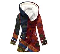 Generisch Wintermantel Damen Lang Daunenmantel Aufdruck Mantel Winterjacke Warm Gefüttert Übergangsjacke Fleecejacke Mit Kapuze Daunenjacke Dicke Jacke Winter Wollmantel Winterjacke Damen Lang