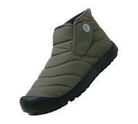 Generisch Winterschuhe Herren Baumwolle GefüTtert,Herren Schuhe Slip On Stiefeletten,Warme Verdickte Winterstiefel,Thermostiefel,rutschfeste Schneeschuhe,Outdoorschuhe,Wanderschuhe Trekkingschuhe