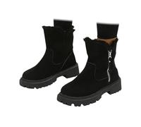 Generisch Winterstiefel Damen Gefüttert Wasserdicht Warm Rutschfeste Winterschuhe Wildleder Winterboots Warm Stiefeletten Schneeboots Outdoor Winter Boots - Mit Seitlicher Reißverschluss Stiefel