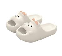 Generisch witzige hausschuhe Cloud Shark-Slides Badeschuhe Slippers Damen Herren Rutschfeste Hausschuhe Bequem Breite Füße Badelatschen Cozy Sommerschuhe Erwachsene hauslatschen Weiß 36