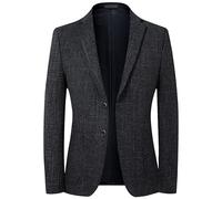 Generisch Wollblazer Für Herren, Stilvoller Wollblazer Mit Zwei Knöpfen, Dicke, Warme Streifen, Lässige Arbeitsanzugjacke, Winter, Klassische Abschlussball Party, Smokingjacke, Oberteil Für Hoch