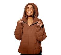 Generisch Women's Quilted Pullover Puffer Jacket, Womens Oversized Puffer Jacket, Warm Winter Down Jackets (Brown,M)