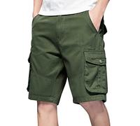 Generisch Workwear Herren Shorts Persönlichkeitsdesign Für Herren Einfache Baumwolle Einfarbig Nähte Shorts Overall Hose Gewaschene Locker Dünn Mit Kurze Hosen Hose Baumwolle Cargo Herrenshorts JN XL