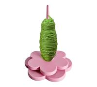 Generisch Yarn Holder - Rotating Smooth Bearing Stand, Solid Wooden Spindle with Weighted Base, Sturdy Free Knitting Tool, Ideal for Tabletop Studio Crafting Projects