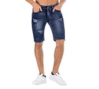 Generisch Zerrissene Jeans Herren Sommer Jeansshorts Straight Fit Stretch Denimshorts Destroyed Denim-Bermudas-Shorts für Männer Freizeit im Used Look Kurze Jeanshose Denim Pants