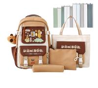 Generisch Zubehör - Großer Rucksack mit mehreren Fächern für Bücher,Niedliches Rucksack Schulset - Für Kinder Schüler Zuhause Schule Wohnheim Reisen Outdoor Geburtstag Feiertag