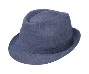 Geneva Trilby Leinenhut by Stetson blau 58 cm