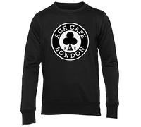 GENIGMAE Ace Cafe London Logo Jumper Unisex Herren Damen Lange Ärmel Schwarz Sweatshirt Men Women Sweater Black
