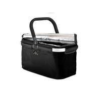 Genius A14368 Thermo-Einkaufskorb Falko schwarz | Einkaufstasche 22l groß, faltbar, mit Deckel | Tragekorb mit Kühlfunktion für unterwegs