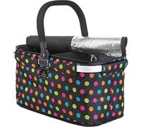 Genius Einkaufskorb Falko Duo, schwarz mit bunten Punkten Stoff schwarz/bunt bedruckt St.