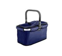 Genius Einkaufskorb Falko Premium A14363 | faltbar, leicht, Aluminium, 48x28x27 cm, Innenfach | blau