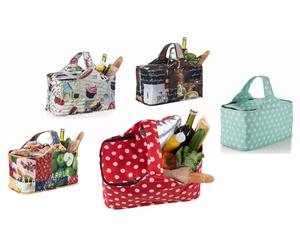 Genius - Farbauswahl - Genius Thermo Einkaufskorb Light Kühlkorb Kühltasche Klappkorb Cup-Cakes Hellblau Sterne