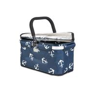 Genius Thermo-Einkaufskorb Falko, blau mit weißen Ankern